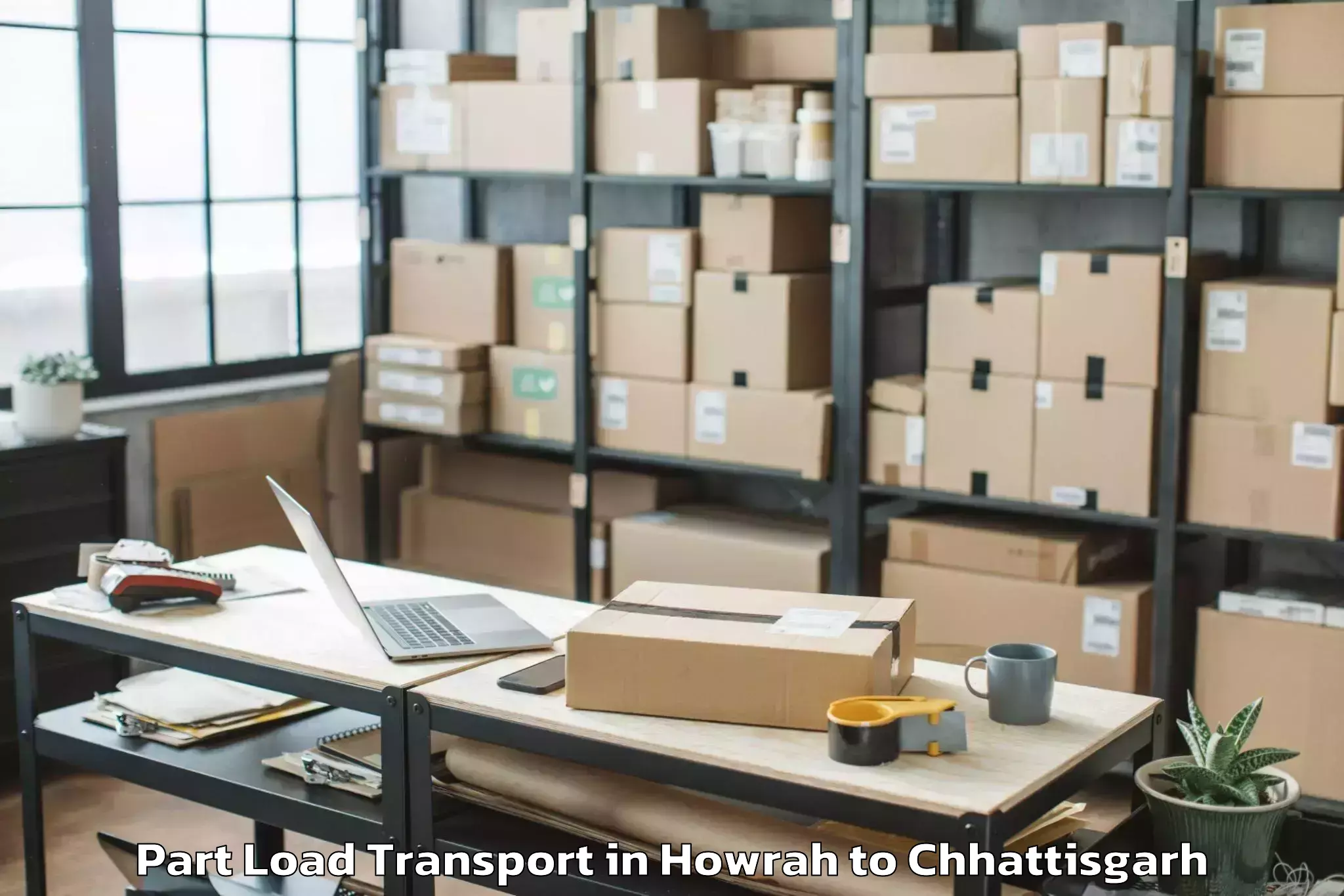 Get Howrah to Dongargarh Part Load Transport